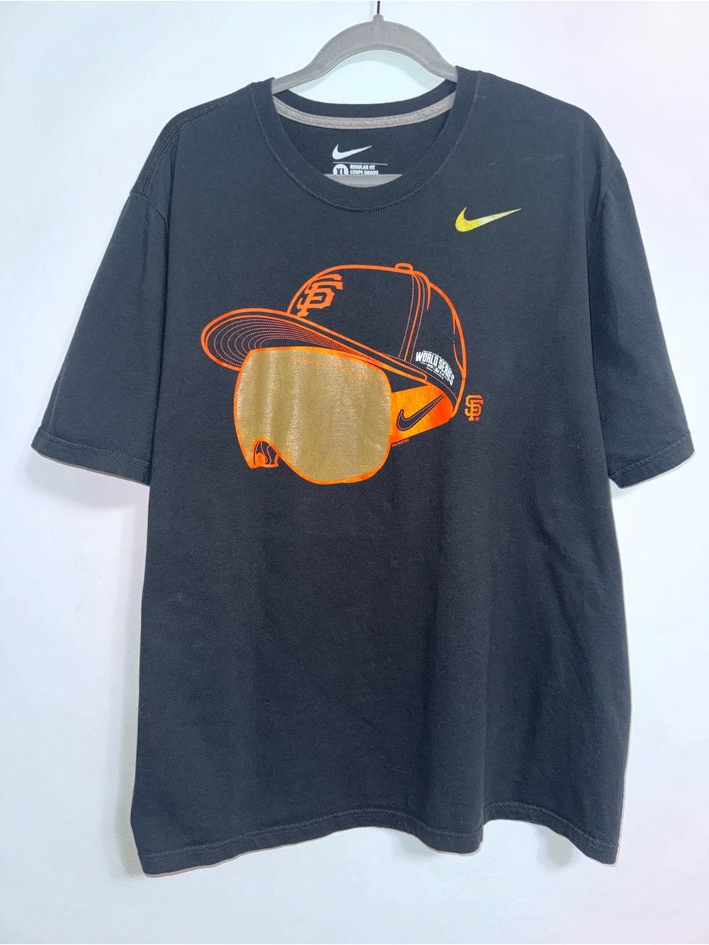 San Francisco Giants T-Shirt Black Nike 2014 World Series Champs XL Goggles MLB